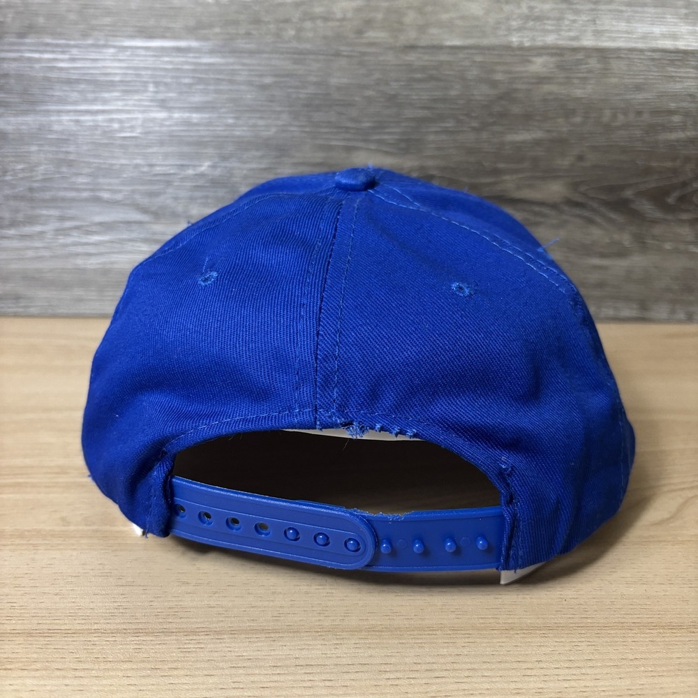 VINTAGE Miller Lite Hat Cap Snap Back Blue Beer Brewing Embroidered 90s - Picture 6 of 13